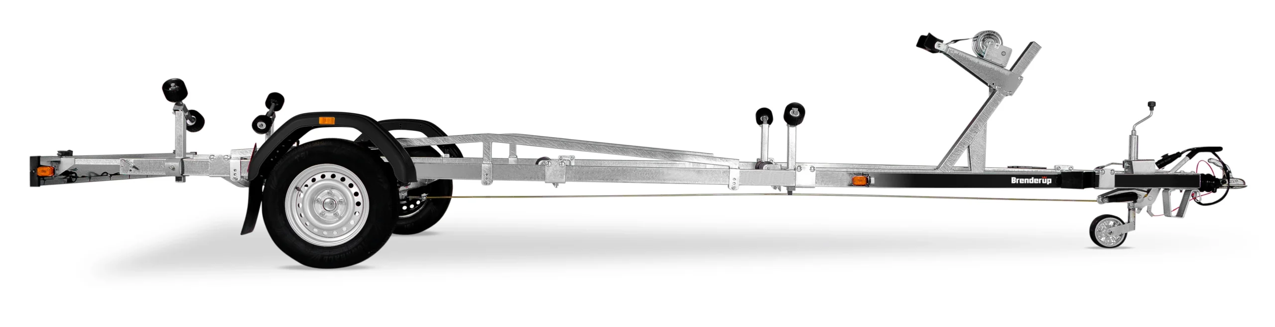 Remorque bateau 1000 kg – 5,88 m – 13 rouleaux – Freinée