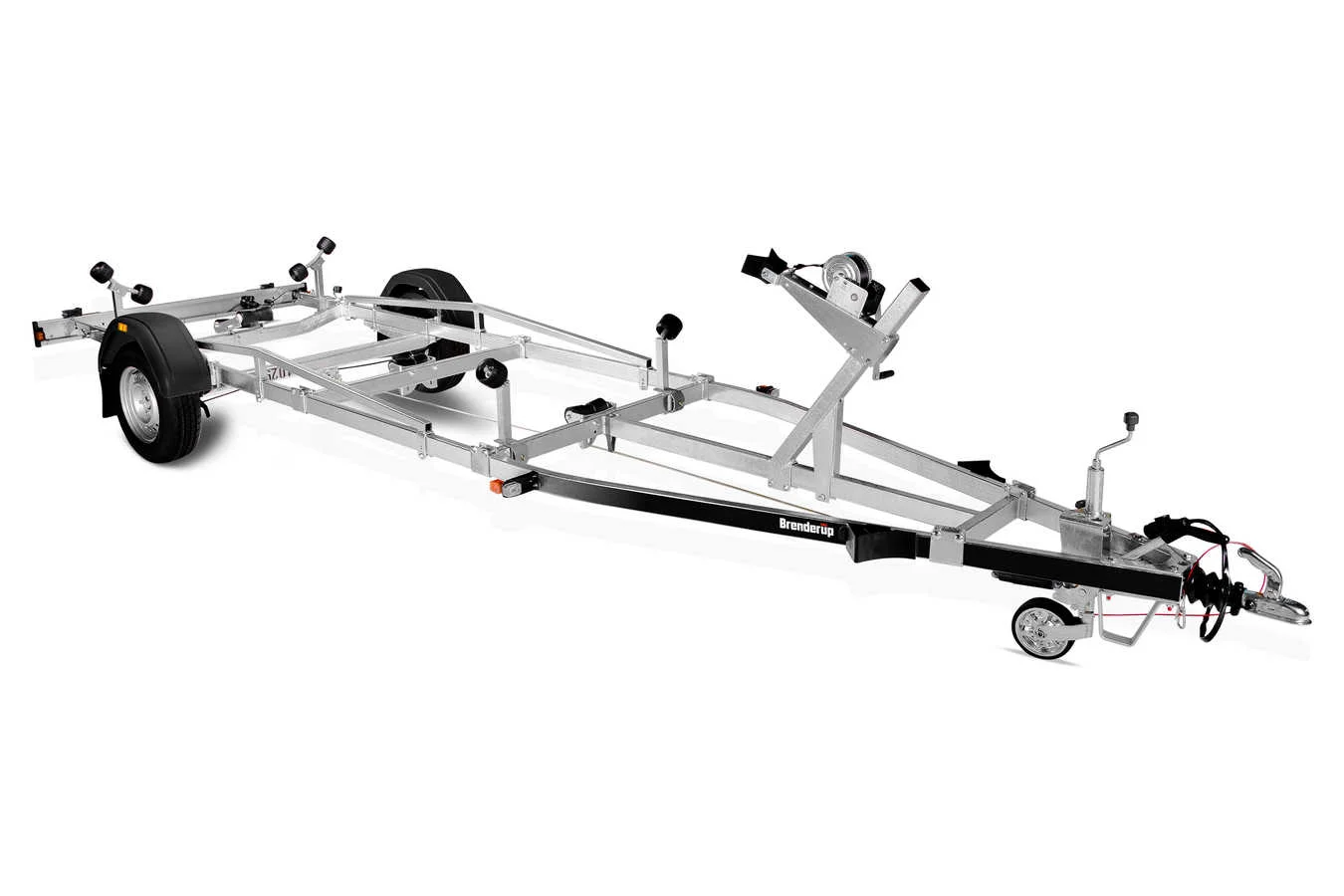 Remorque bateau 1000 kg – 5,88 m – 13 rouleaux – Freinée