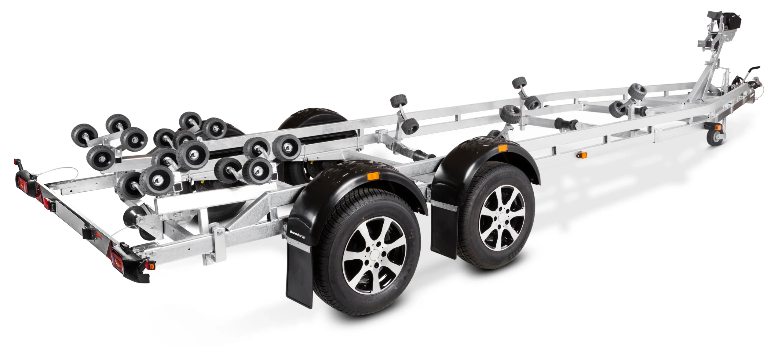 Remorque bateau 3500 kg – 9,15 m – Double essieu – Multi-rouleaux