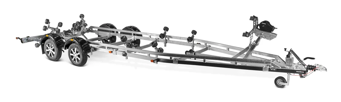 Remorque bateau 1000 kg – 5,88 m – 10 rouleaux – Freinée