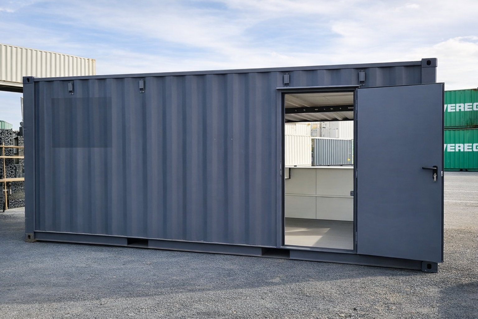 Container Snack 20 pieds aménagé – Snack Box Dynamique – Bardage bois