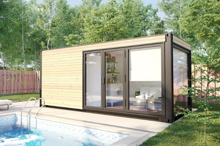 Conteneur d’Expédition Sauna Cabin V6