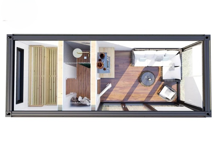 Conteneur d’Expédition Sauna Cabin V6