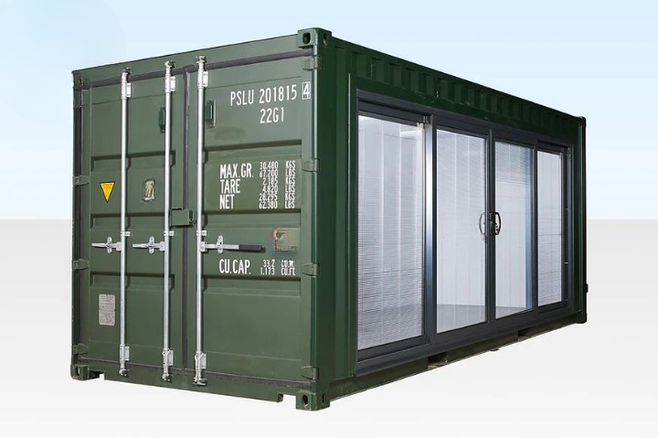 Conteneur maritime 20 pieds modifié en bureau