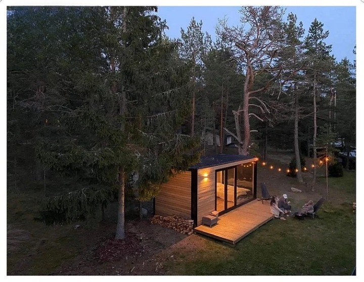 Studio container écologique 14 m² – Module habitable en bois