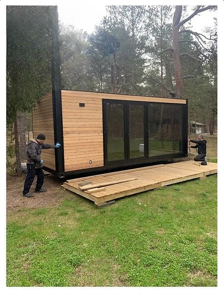 Studio container écologique 14 m² – Module habitable en bois