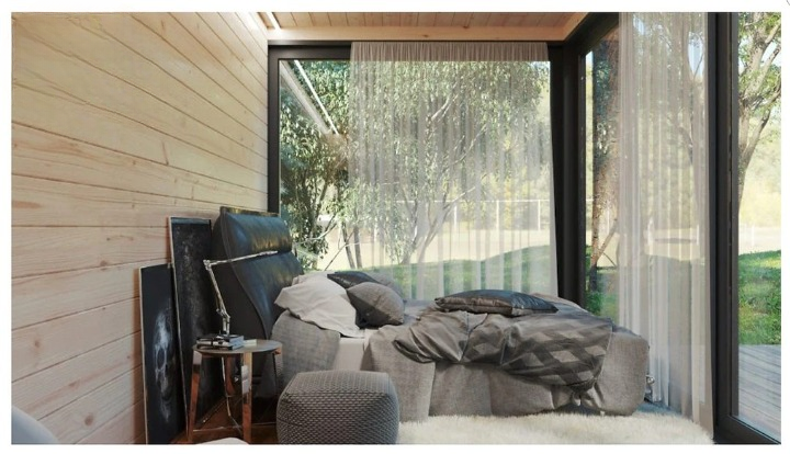 Studio container écologique 14 m² – Module habitable en bois