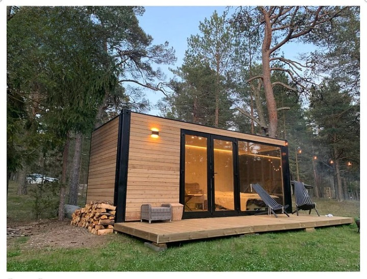 Studio container écologique 14 m² – Module habitable en bois