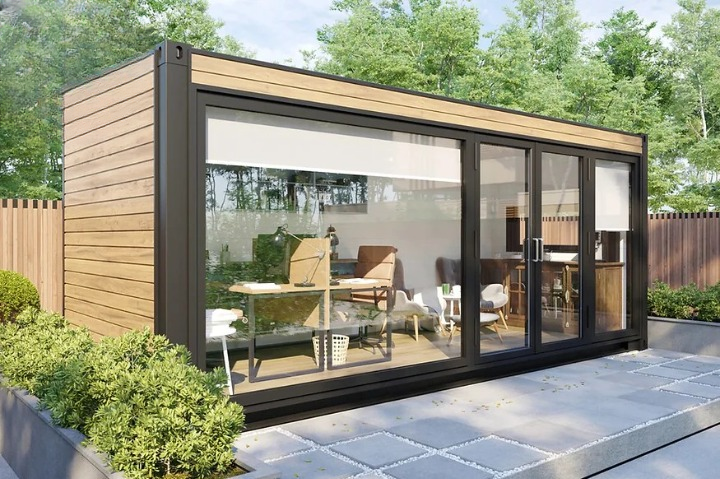 Maison container 14 m² – Tiny House écologique en bois