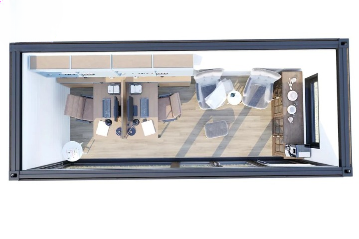 Maison container 14 m² – Tiny House écologique en bois