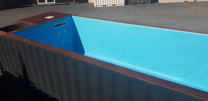 Piscine container 20 pieds – Piscine BOX Privilège 14 m³ – acier corten