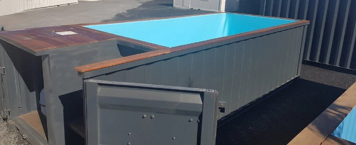 Piscine container 20 pieds – Piscine BOX Privilège 14 m³ – acier corten