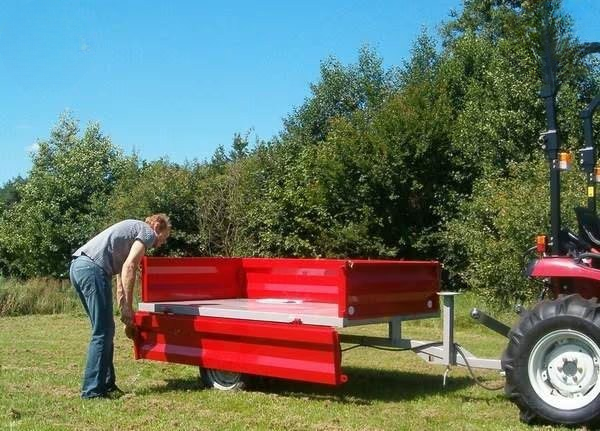 Benne Morgnieux RL 1000 – Basculante pour micro-tracteur