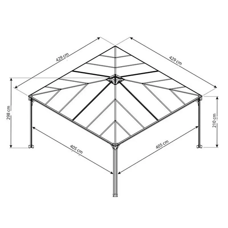 TONNELLE ALUMINIUM 21m²