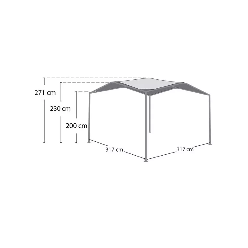 Tonnelle Métal et Polyéthylène -10 m2