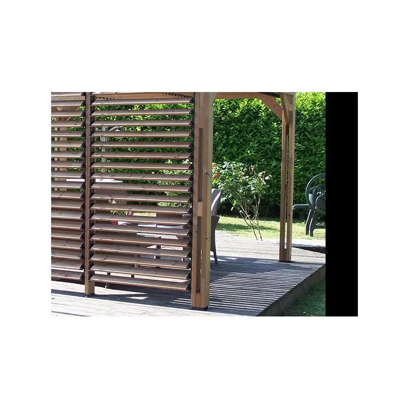 PERGOLA BOIS THERMO TRAITÉ 10,70 m2 KIT PAROIS VENTELLES