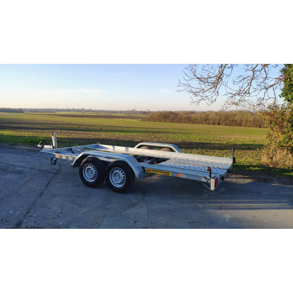 Remorque porte-voiture basculante 2700 kg – Plateau 400 × 190 cm – Double essieu