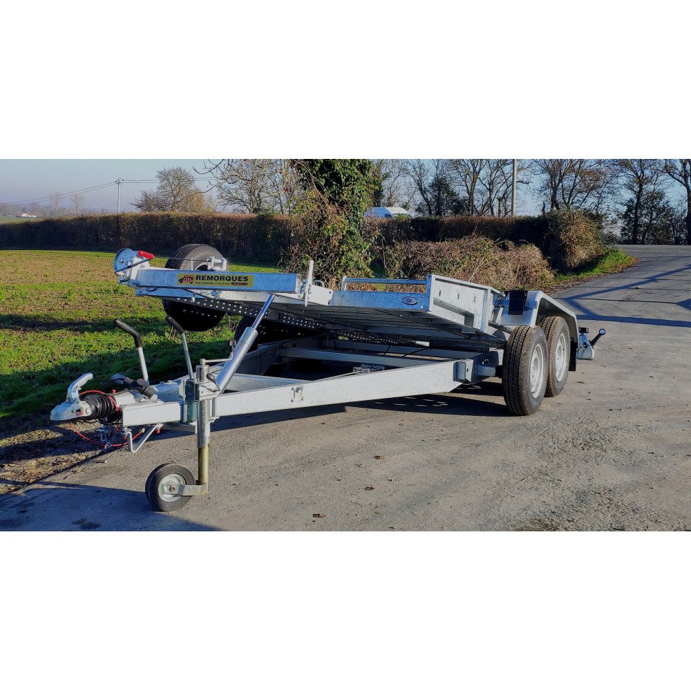 Remorque porte-voiture Wenus – 2700 kg – Plateau 410 ou 460 cm – Double essieu